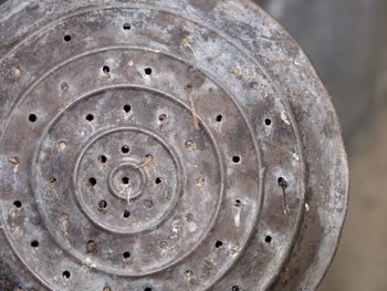 Close-up of circular shape metal