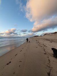 Australian beach sunset, walking tracks