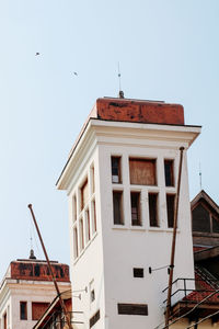 Low angle view of old building against sky