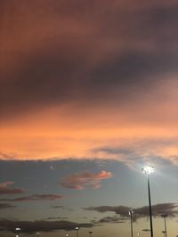 Scenic view of dramatic sky during sunset