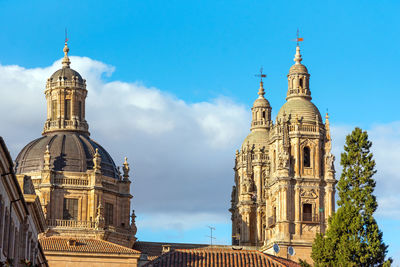 The roof of the cathedral of salamanca in spain