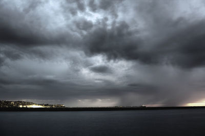 Storm clouds over sea