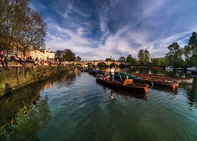 Boats in sea
