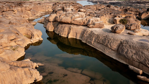 Scenic view of rock formations