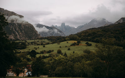 Scenic view of landscape and mountains