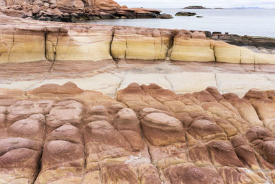 Rock formations in sea