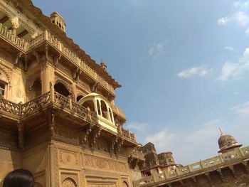 Low angle view of historical building against sky