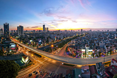 Hanoi cityscape from above