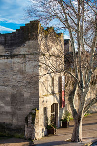 Exterior of historic building against sky