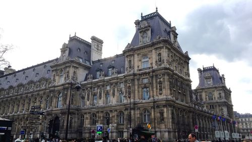 Low angle view of historical building against sky