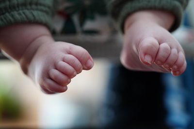 Close-up of baby feet