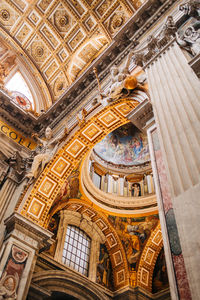 Low angle view of ceiling of building