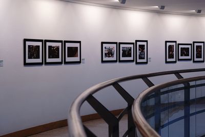 Interior of illuminated museum