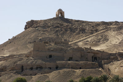 Low angle view of old building against sky