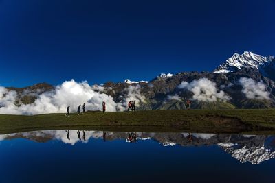 Reflections of mountain and himalaya