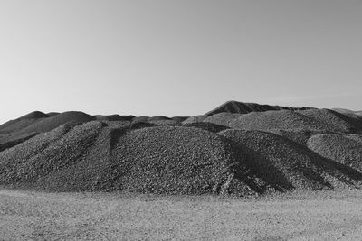 Scenic view of field against clear sky