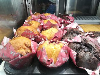 High angle view of fruits in container