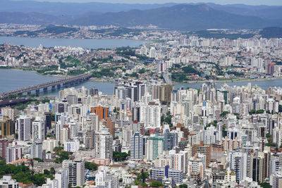 High angle view of cityscape