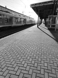 View of railroad station platform