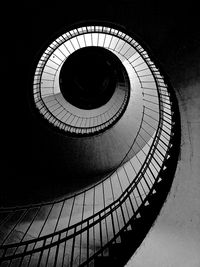 Directly below shot of spiral staircase