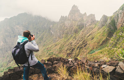 Man standing on mountain