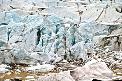 Scenic view of frozen landscape