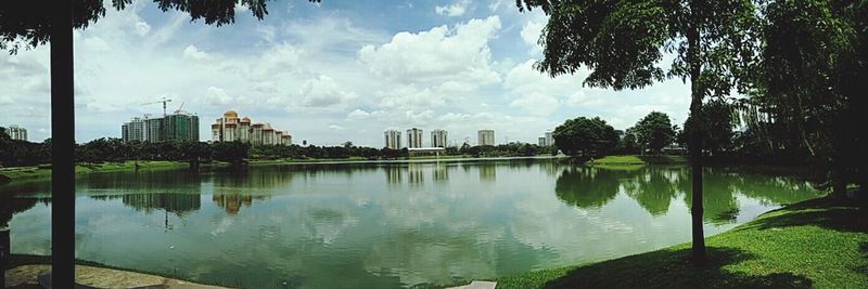 Reflection of clouds in water