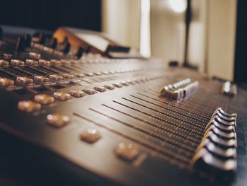 Close-up of piano keys