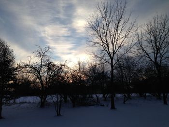 Scenic view of snow covered landscape