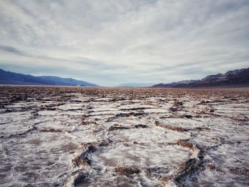 Scenic view of desert against sky