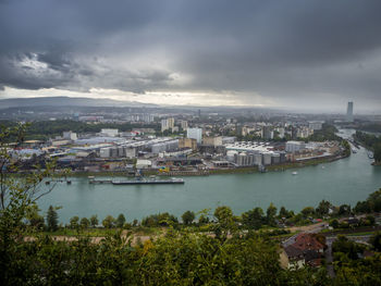 Scenic view of cityscape against sky