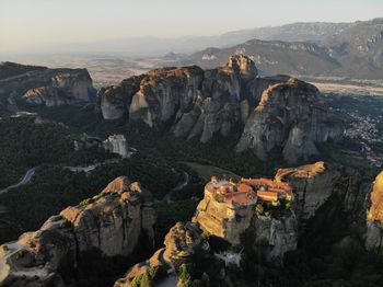 Rock formations on mountain