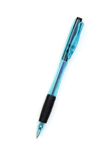 High angle view of pen against white background