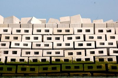 Stack of concrete blocks