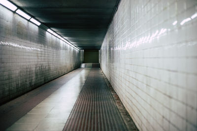 Empty subway tunnel