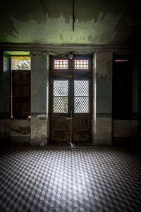 Interior of abandoned building