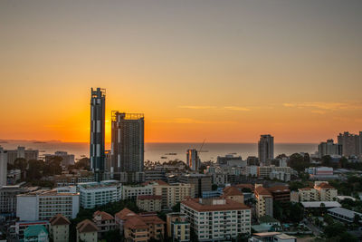 The cityscape and the buildings of pattaya district chonburi thailand southeast asia