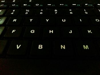 Close-up of computer keyboard