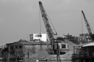 Low angle view of construction site