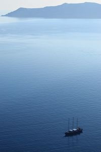 High angle view of sea against sky