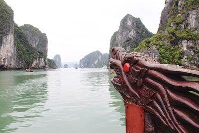 Scenic view of rock formation in sea