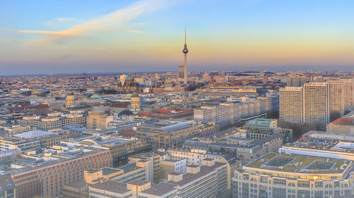 High angle view of cityscape