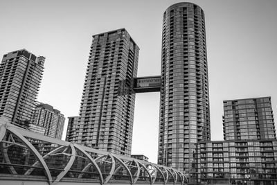 Low angle view of buildings against sky