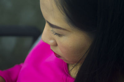 Close-up portrait of a woman