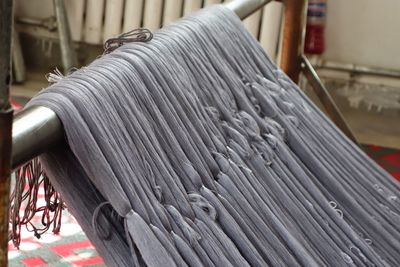 Close-up of machine part in factory