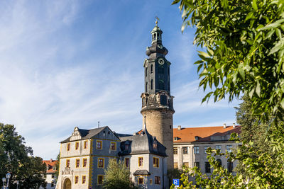 Low angle view of buildings against sky