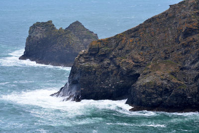 Rock formations on sea shore