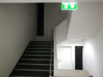 Staircase in illuminated building