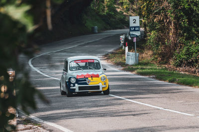 Tuned cars during an uphill speed race coppa faro