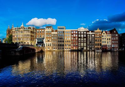 Reflection of buildings in water